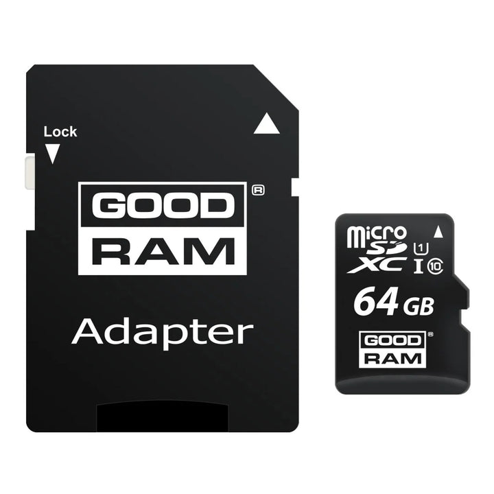 Scheda di memoria microSD da 64 GB con adattatore Goodram classpath 10