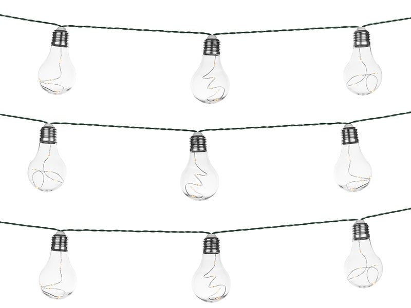 Ghirlanda solare da giardino tracer 50 led 10 lampadine