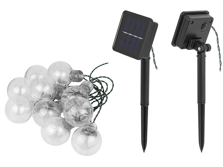 Ghirlanda solare da giardino tracer 50 led 10 lampadine