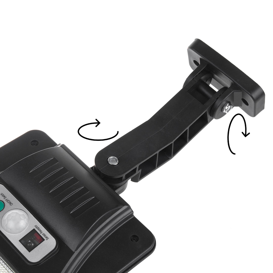 Maclean MCE446 Lampione solare con sensore di movimento e crepuscolare IP54 4W 400 Lumen 6500K Lampada solare telecomandata Lampada da parete per esterni Illuminazione esterna Lanterna stradale 3 modalità di illuminazione
