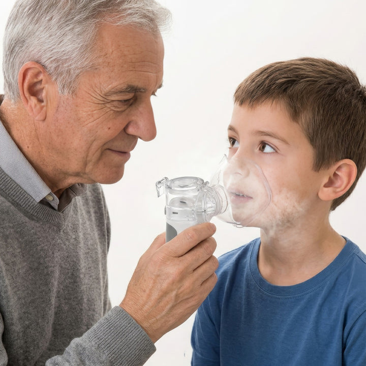 Aerosol Portatile per Bambini e Adulti Manuale Promedix, kit, maschere, PR-835