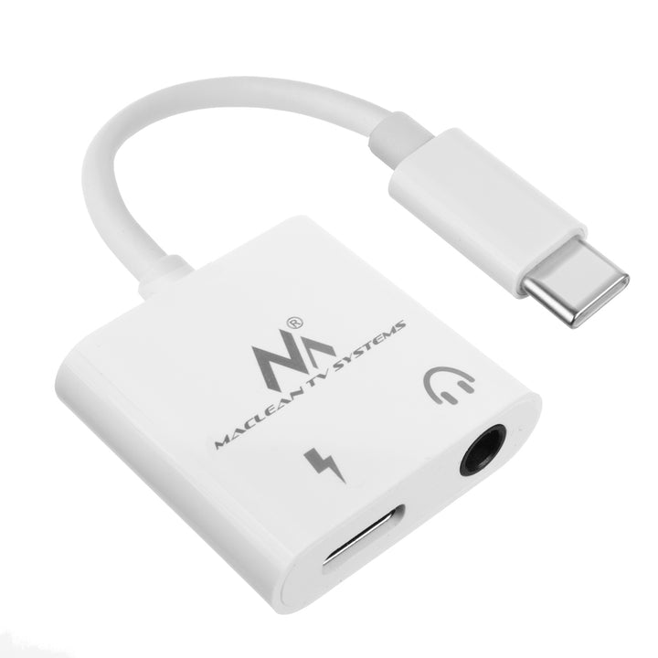 Maclean, MCTV-848 Adattatore USB Tipo-C - mini jack da 3,5 mm con Power Delivery (PD) 30W