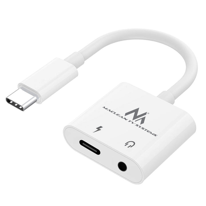 Maclean, MCTV-848 Adattatore USB Tipo-C - mini jack da 3,5 mm con Power Delivery (PD) 30W