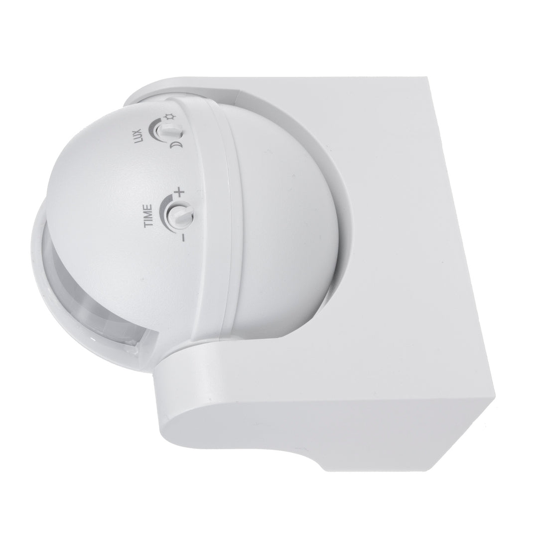 Maclean MCE358 W Rilevatore di movimento PIR, sencore crepuscolare , infrarosso, IP44, bianco, portata 12 m, carico massimo 800/1200 W,