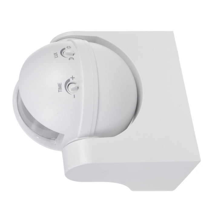 Maclean MCE358 W Rilevatore di movimento PIR, sencore crepuscolare , infrarosso, IP44, bianco, portata 12 m, carico massimo 800/1200 W,