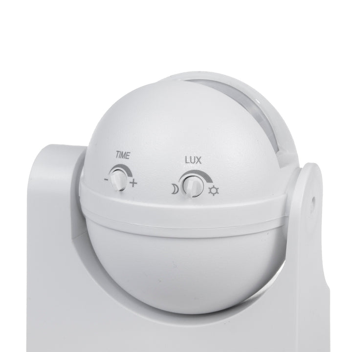 Maclean MCE358 W Rilevatore di movimento PIR, sencore crepuscolare , infrarosso, IP44, bianco, portata 12 m, carico massimo 800/1200 W,