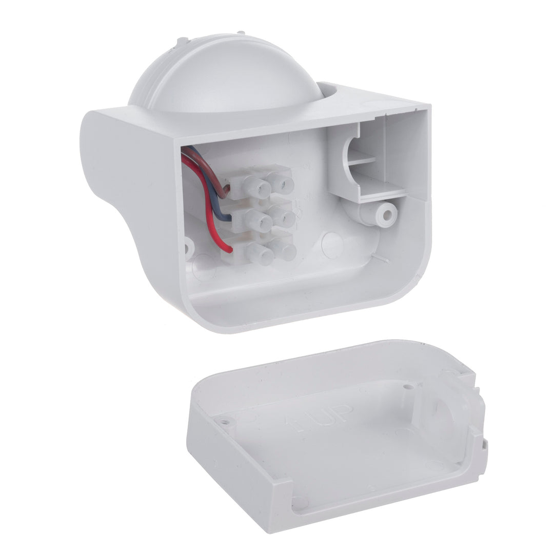 Maclean MCE358 W Rilevatore di movimento PIR, sencore crepuscolare , infrarosso, IP44, bianco, portata 12 m, carico massimo 800/1200 W,
