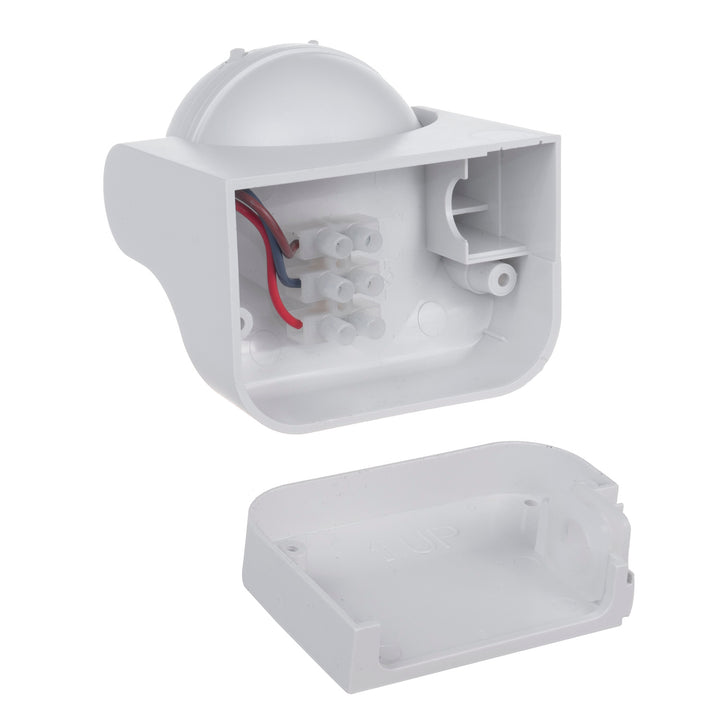 Maclean MCE358 W Rilevatore di movimento PIR, sencore crepuscolare , infrarosso, IP44, bianco, portata 12 m, carico massimo 800/1200 W,
