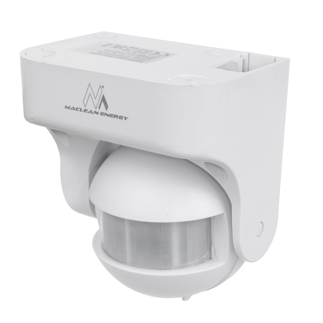 Maclean MCE358 W Rilevatore di movimento PIR, sencore crepuscolare , infrarosso, IP44, bianco, portata 12 m, carico massimo 800/1200 W,