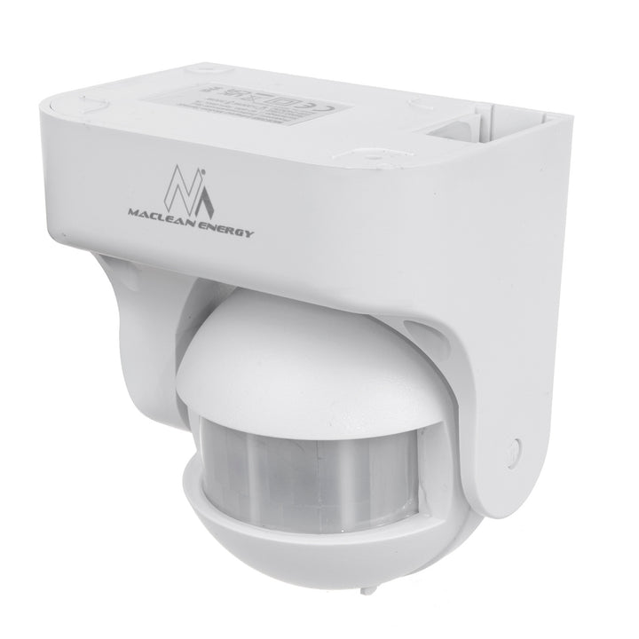 Maclean MCE358 W Rilevatore di movimento PIR, sencore crepuscolare , infrarosso, IP44, bianco, portata 12 m, carico massimo 800/1200 W,