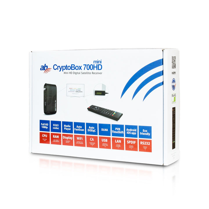 AB CryptoBox 700HD mini ricevitore Full HD 1080p H.265 HEVC