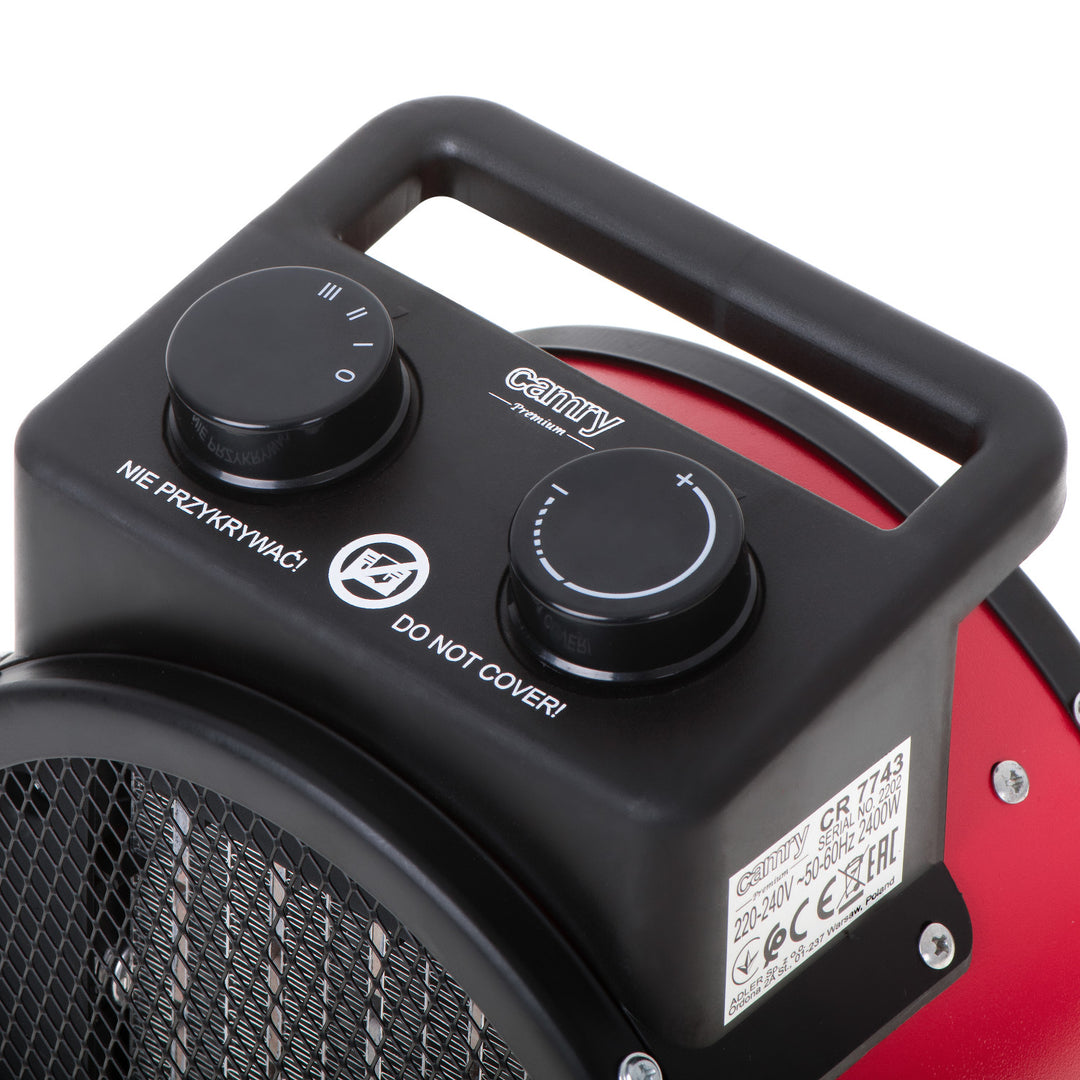 Camry CR 7743 Riscaldatore ceramico 2400W, regolazione dell'angolo di soffiaggio verticale Modalità Ventilatore