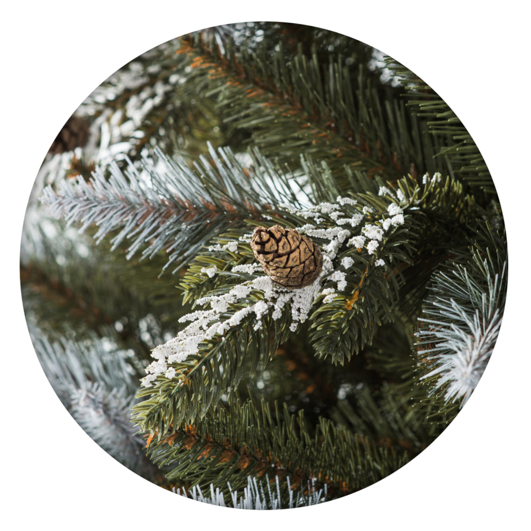 Albero di Natale in PVC Premium Abete innevato con rami in PE 250 cm