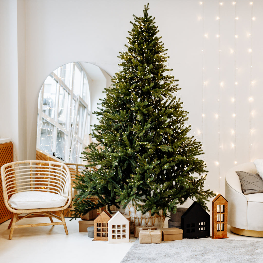 Albero di Natale in PVC Premium Abete innevato con rami in PE 250 cm