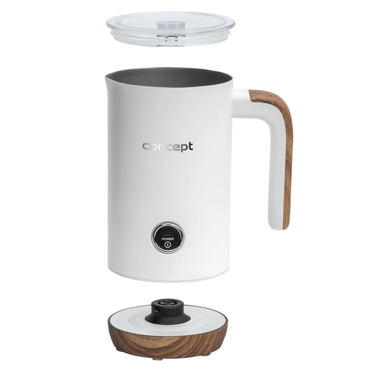 Concept NM4100 Montalatte 500W 3 modalità 2 fruste intercambiabili Acciaio inox Bianco
