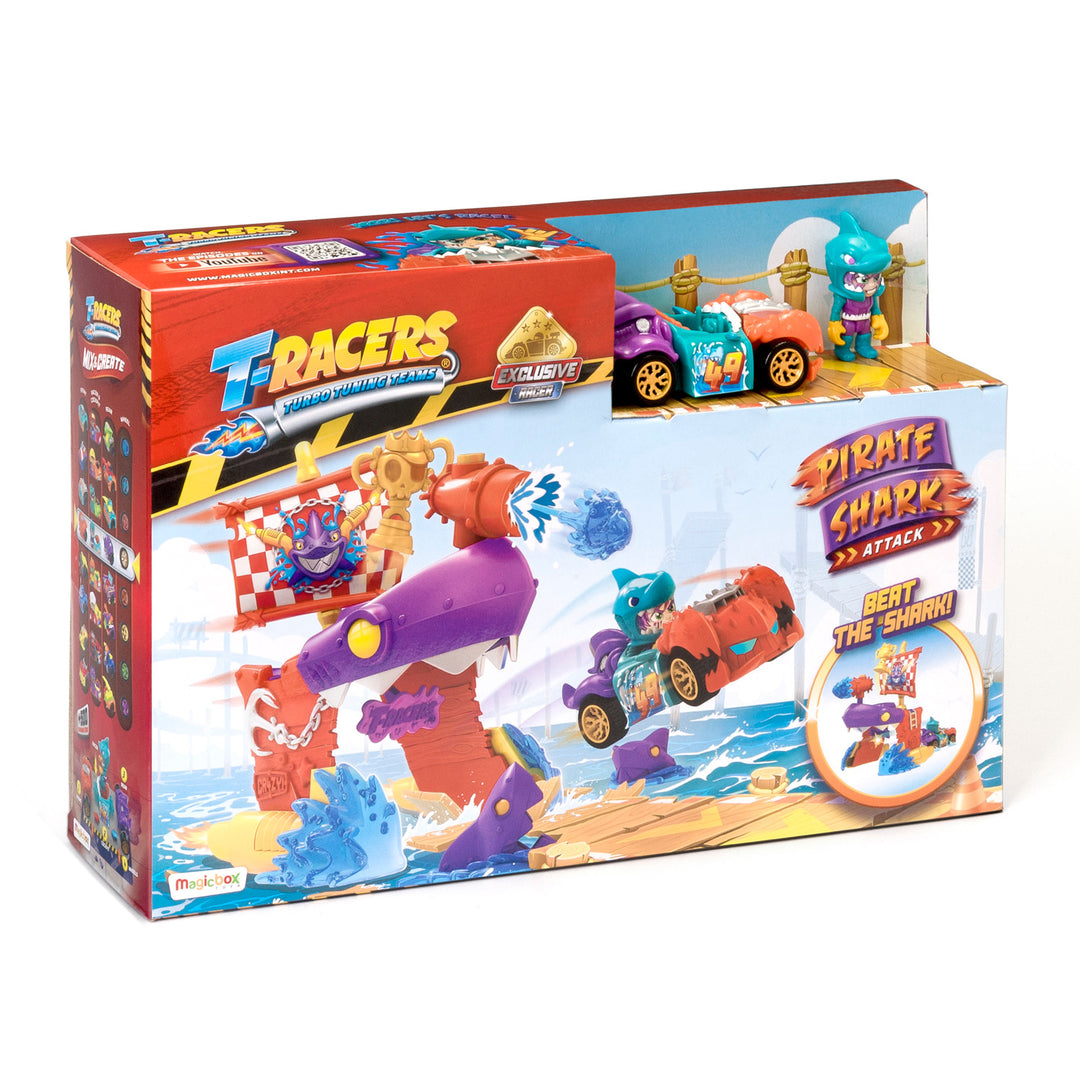 Veicolo esclusivo del Playset Squalo Pirata T-Racers