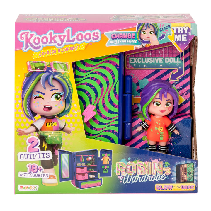 Set KOOKYLOOS ROBIN’S WARDROBE -Armadio con i vestiti di Robin