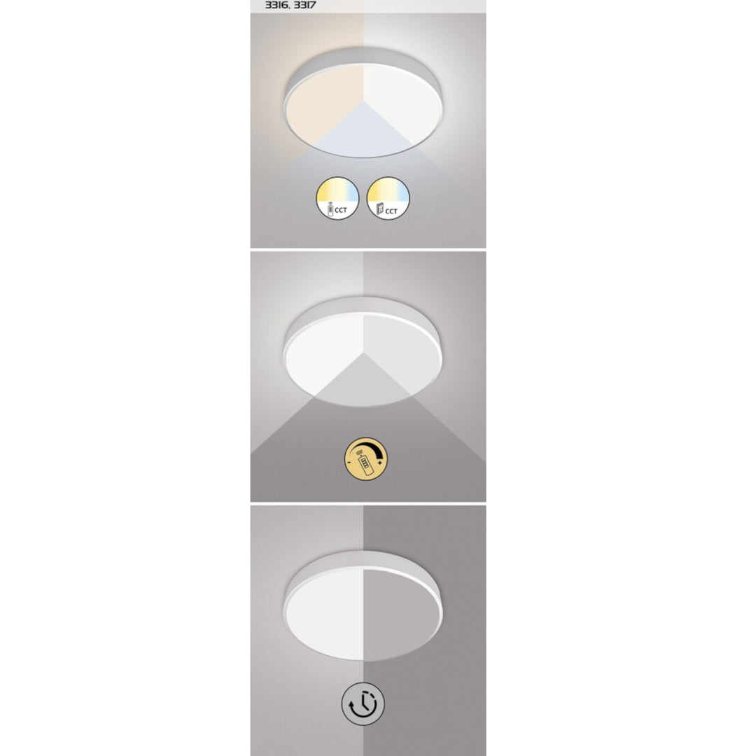 Plafoniera Tesia, ind. Ceil.LED 60W, nero,Diamtero 60cm - plafoniera a soffitto