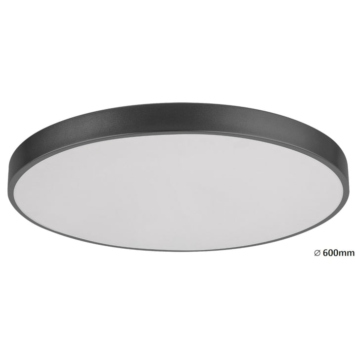 Plafoniera Tesia, ind. Ceil.LED 60W, nero,Diamtero 60cm - plafoniera a soffitto
