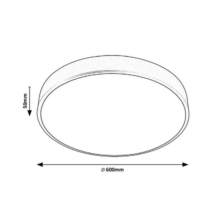 Lampada da soffitto Tesia, ind. Ceil.LED 60W, argento,Diametri 60cm - plafoniera da soffitto