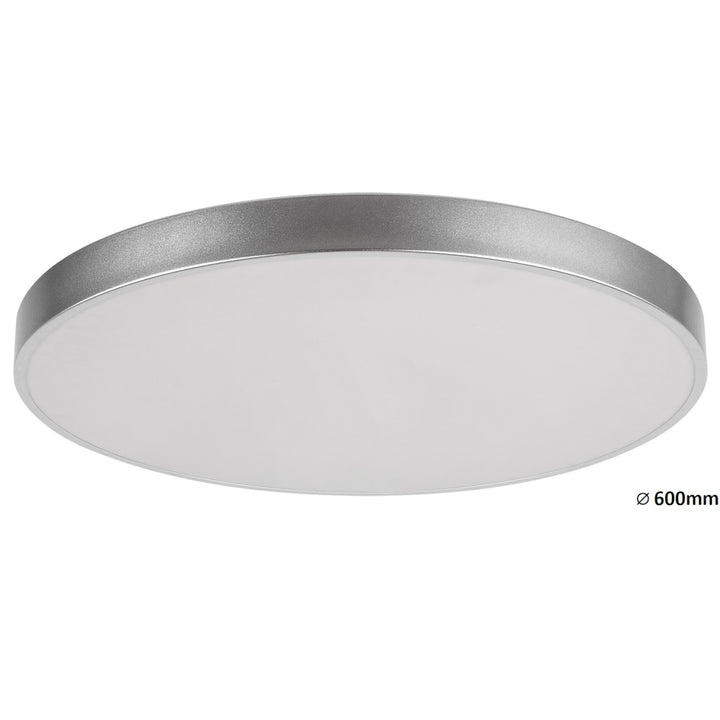 Lampada da soffitto Tesia, ind. Ceil.LED 60W, argento,Diametri 60cm - plafoniera da soffitto