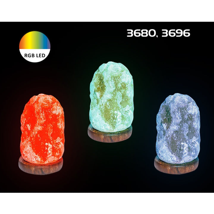 Wasabi, Lampada decorativa di sale LED RGB 1W Cricamento USB