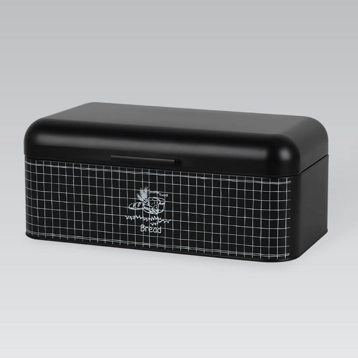 Maestro MR-1774 Portapane  con coperchio 42×24,8×16,5 cm Acciaio nero