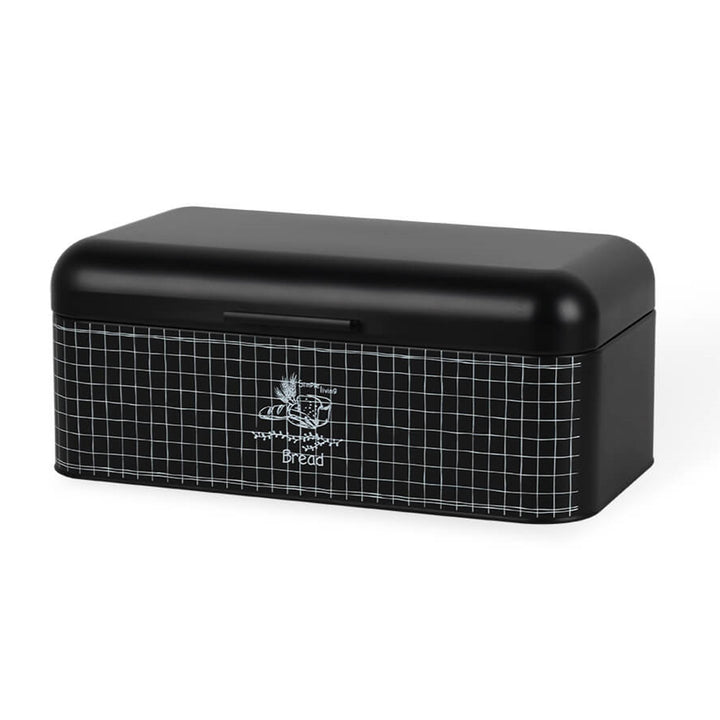 Maestro MR-1774 Portapane  con coperchio 42×24,8×16,5 cm Acciaio nero