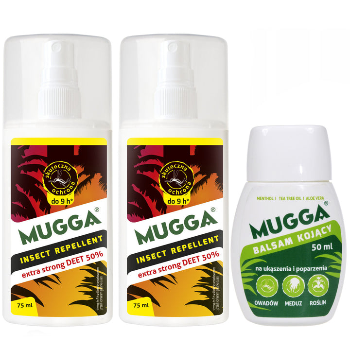 Set Mugga 2x Mugga Spray 50% 75ml + Mugga lozione lenitiva 50ml