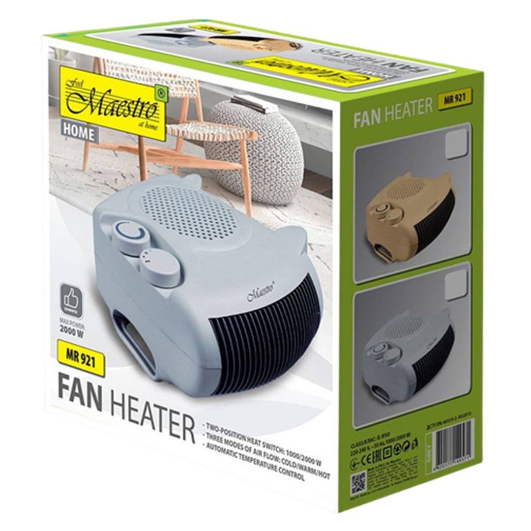 Maestro  MR-921Termoventilatore elettrico 2000W 3 modalità di funzionamento Ventola calda e fredda