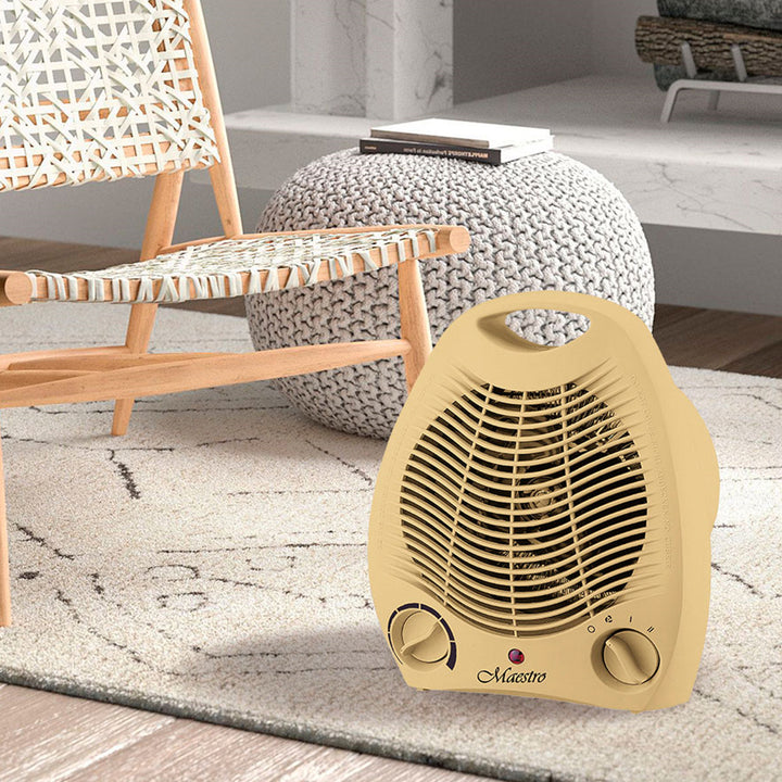 MR-920 Termoventilatore elettrico 2000W Tre modalità di funzionamento Ventola calda e fredda Maniglia per il trasporto Beige