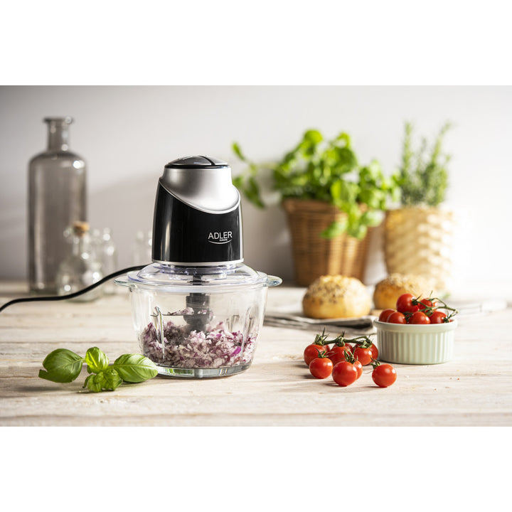 Tritatutto con ciotola in vetro Adler AD 4082 300W lame in acciaio inox