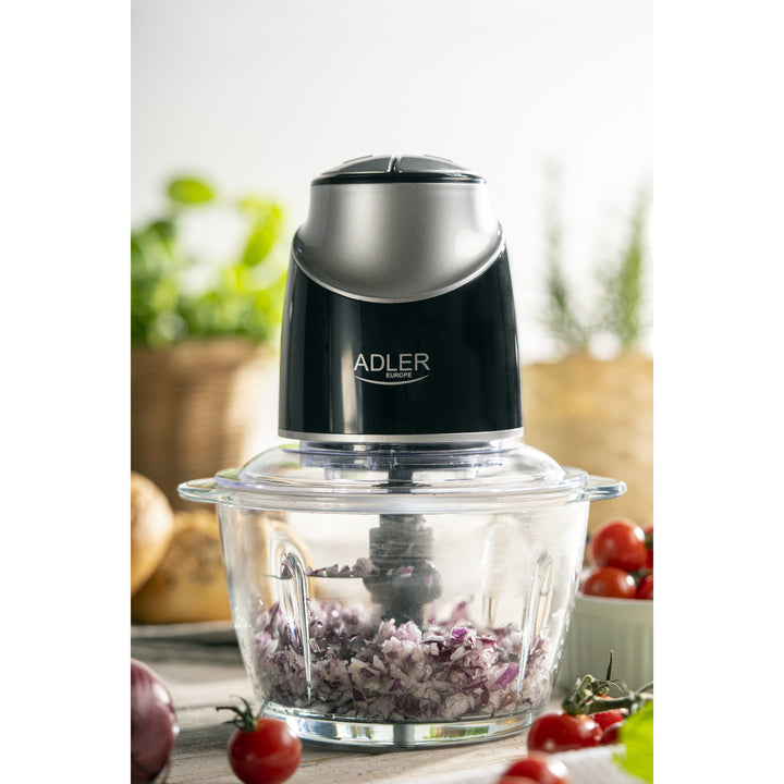 Tritatutto con ciotola in vetro Adler AD 4082 300W lame in acciaio inox