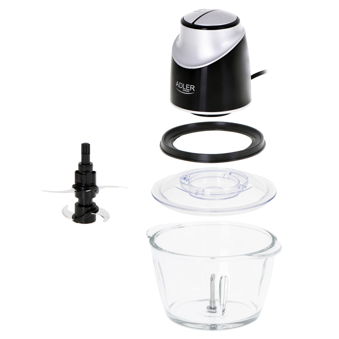 Tritatutto con ciotola in vetro Adler AD 4082 300W lame in acciaio inox