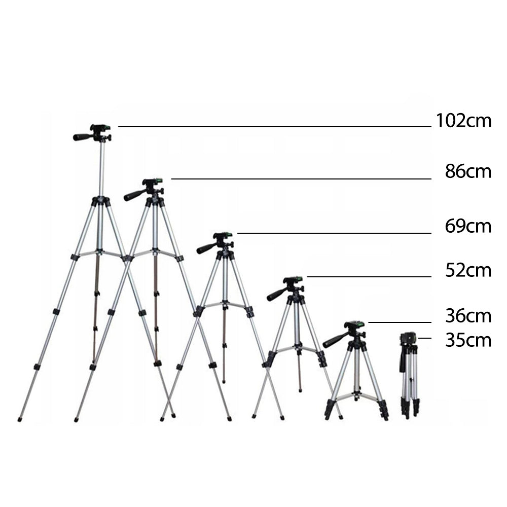 Maclean MC-164 Treppiede universale 1/4" , per fotocamere, videocamere, smartphone, luci anulari max. 1050 mm, max. 2 kg, MC-164