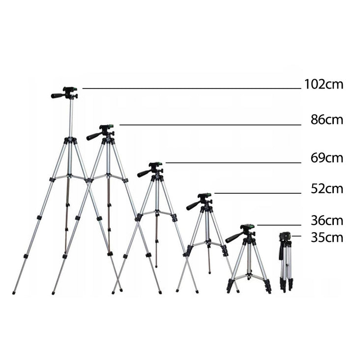 Maclean MC-164 Treppiede universale 1/4" , per fotocamere, videocamere, smartphone, luci anulari max. 1050 mm, max. 2 kg, MC-164