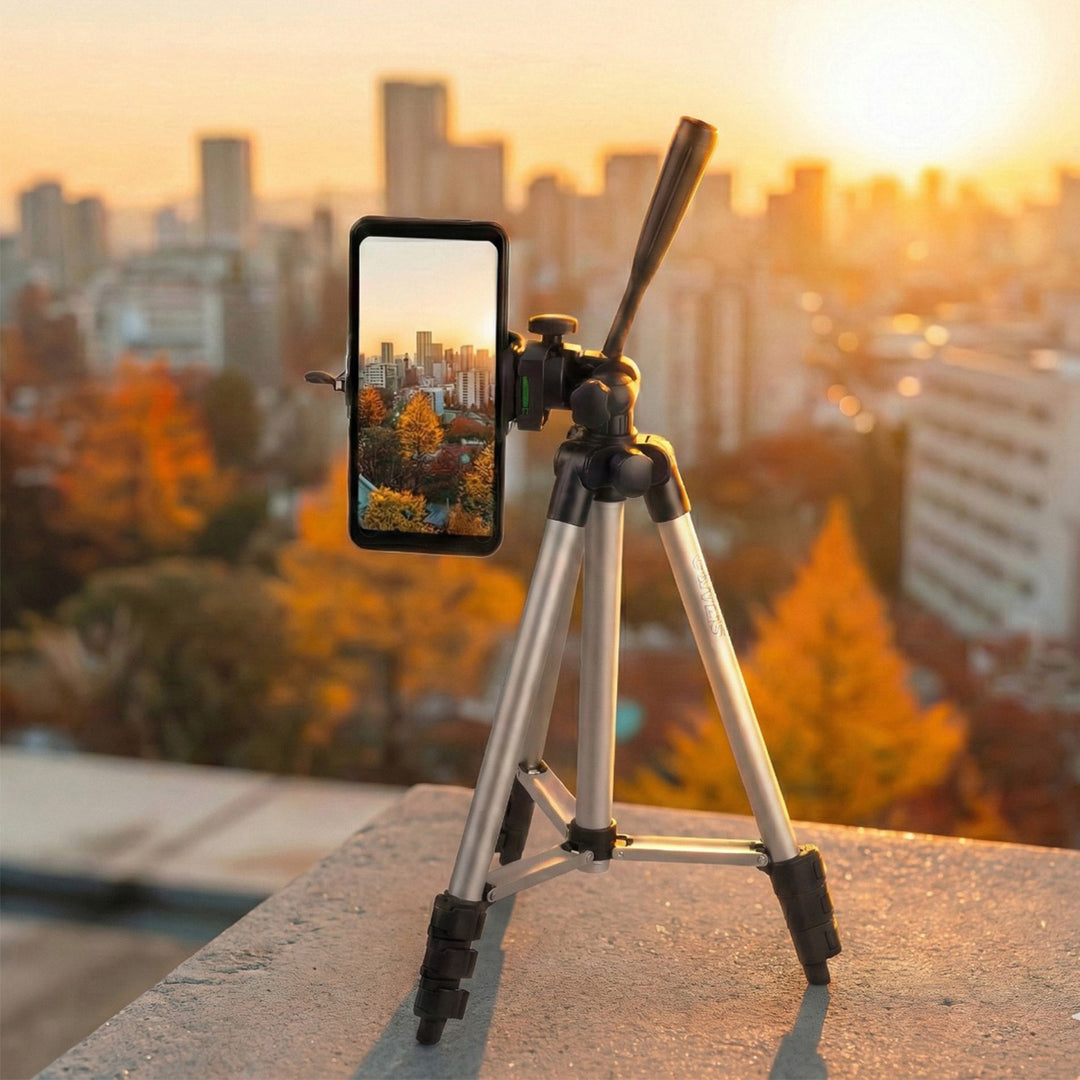 Maclean MC-164 Treppiede universale 1/4" , per fotocamere, videocamere, smartphone, luci anulari max. 1050 mm, max. 2 kg, MC-164