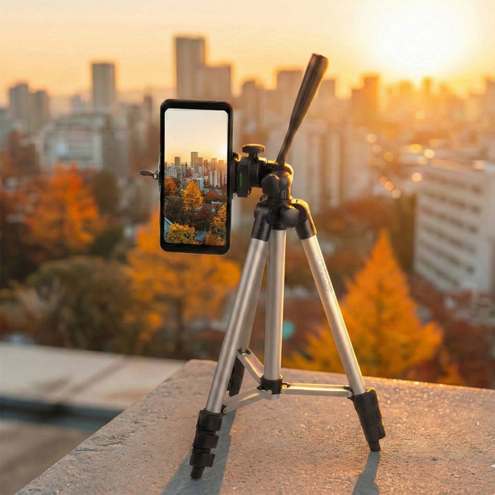 Maclean MC-164 Treppiede universale 1/4" , per fotocamere, videocamere, smartphone, luci anulari max. 1050 mm, max. 2 kg, MC-164