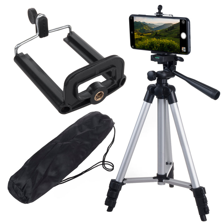 Maclean MC-164 Treppiede universale 1/4" , per fotocamere, videocamere, smartphone, luci anulari max. 1050 mm, max. 2 kg, MC-164