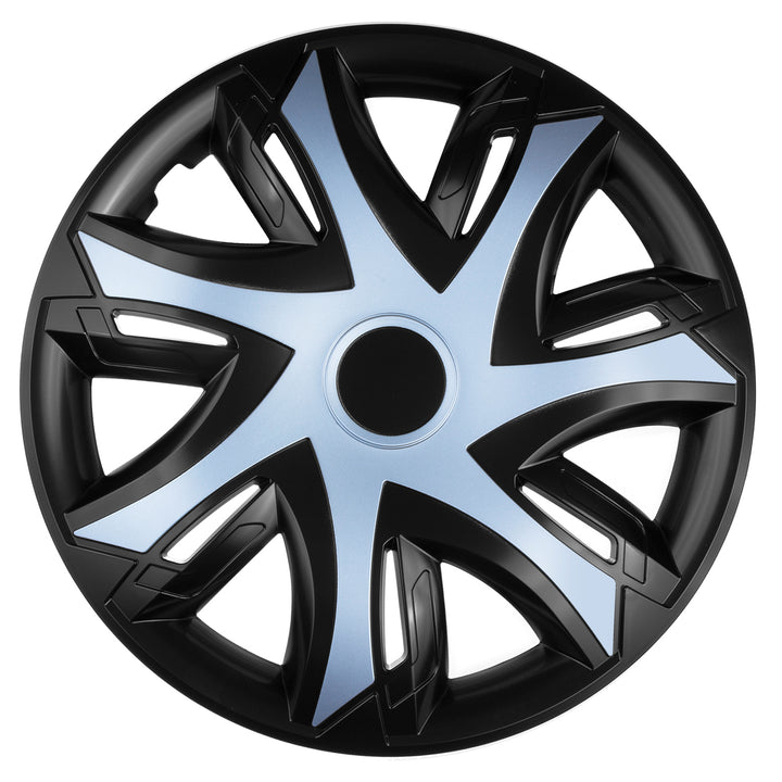 NRM N-Power 16'" bicolore azzurro/nero Coprimozzi universali 4 pz.