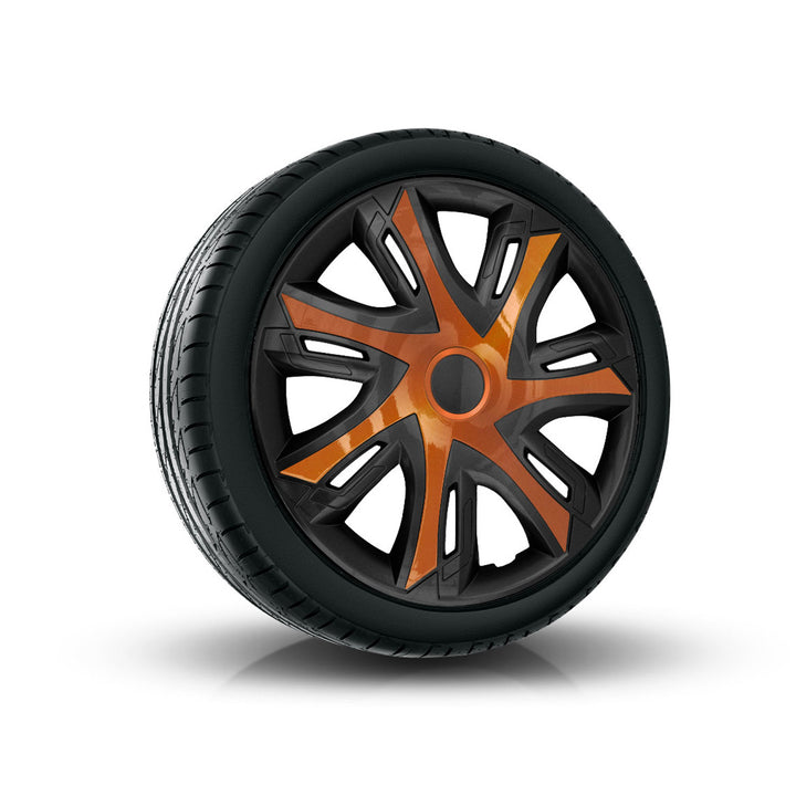 NRM N-Power 16'' bicolore rame/nero Coprimozzi universali Set di 4 pezzi