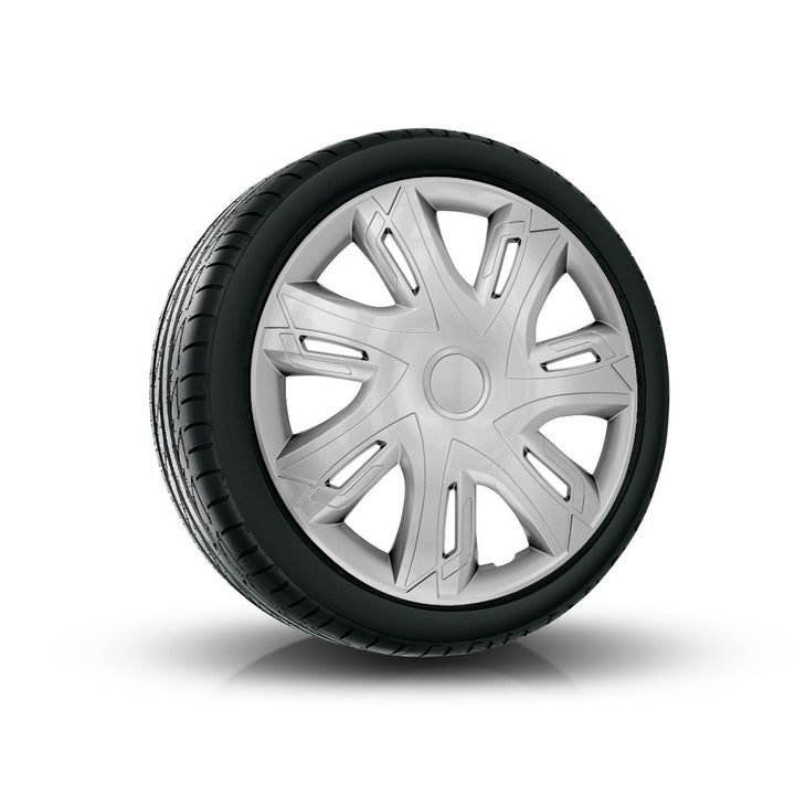 NRM N-Power Copricerchi universali argento 14" Coprimozzi per cerchi in acciaio Set di 4
