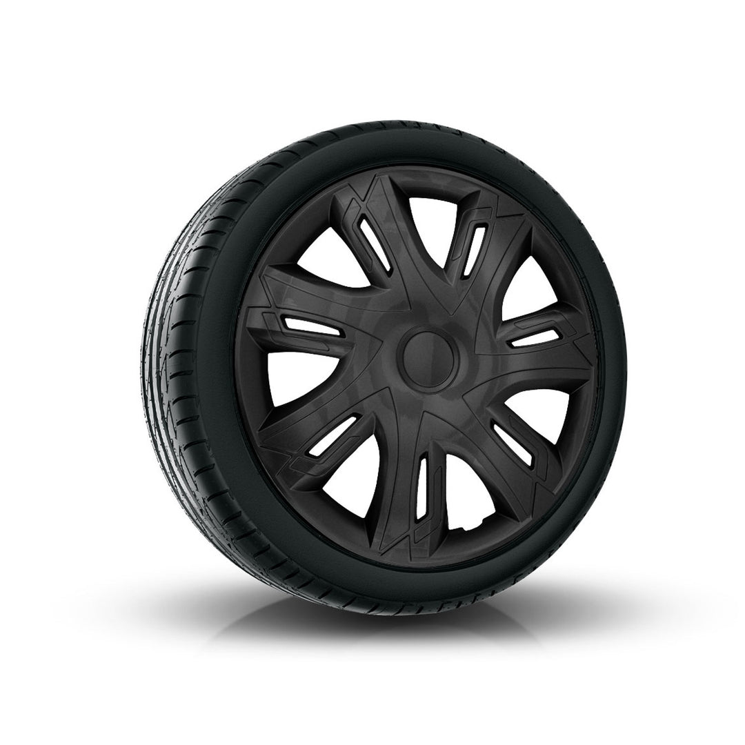 NRM N-Power Copricerchi nero opaco  16" Coprimozzi universali  Set di 4 pezzi