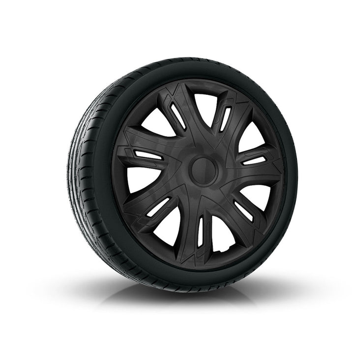 NRM N-Power Copricerchi nero opaco  16" Coprimozzi universali  Set di 4 pezzi