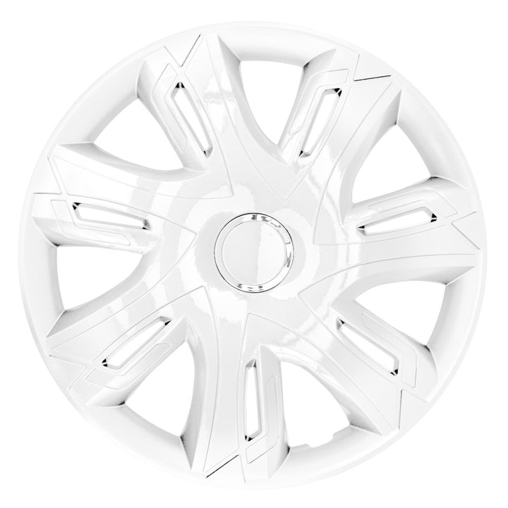 NRM Supernova Copricerchi verniciato bianco 14" per cerchi in Acciaio Coprimozzi universali Set di 4 pz
