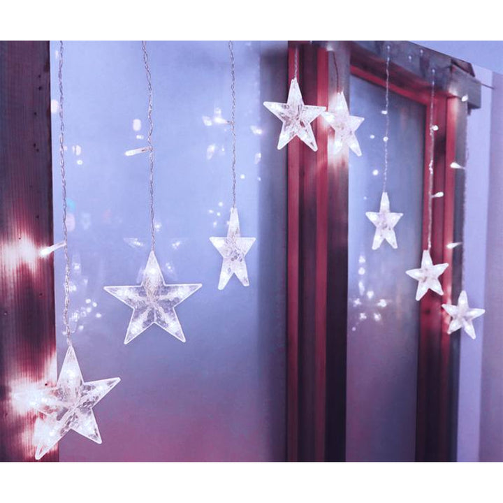 Tenda luminosa ML4912 ghiaccioli 136 LED 3m Stelle e lune bianco freddo