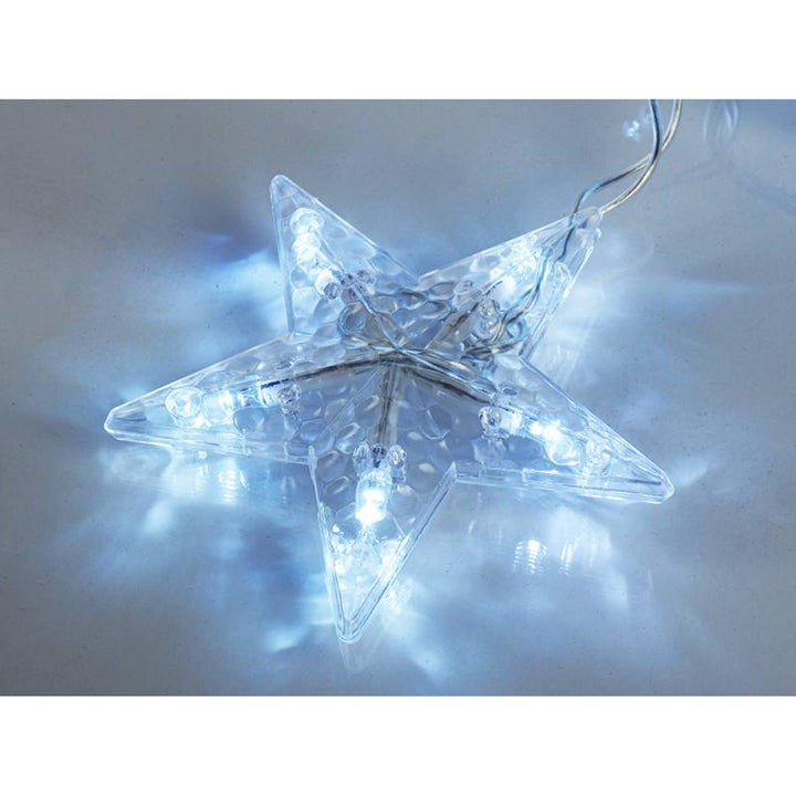 Tenda luminosa ML4912 ghiaccioli 136 LED 3m Stelle e lune bianco freddo