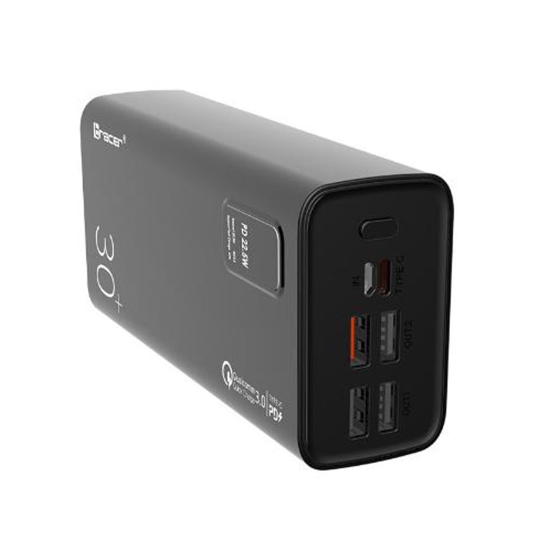 Tracer Modes Carica rapida Powerbank Batteria esterna 3000mAh USB-C 4 x USB 2.0 Carica rapida QC3.0 Carica rapida Erogazione di potenza PD 22,5W + SPC