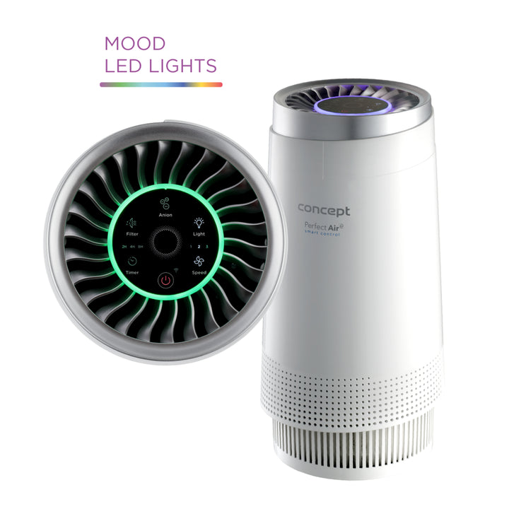 Concept CA1010 Purificatore d'aria, Perfect Air Smart 3 livelli di filtrazione Filtro a carbone e HEPA Ionizzatore