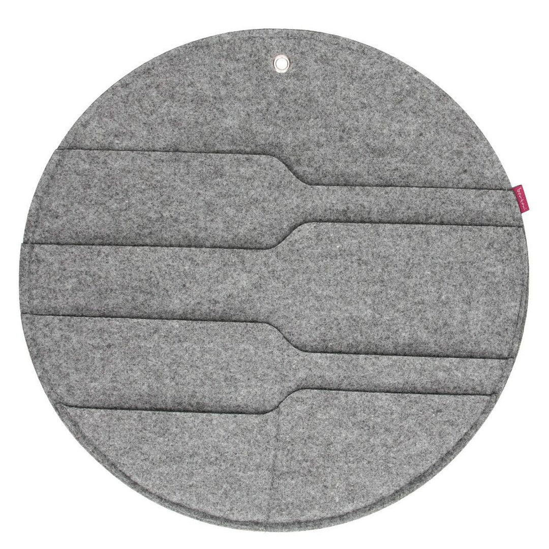 Organizzatore da parete rotondo  con tasche grigio XL - 45 cm